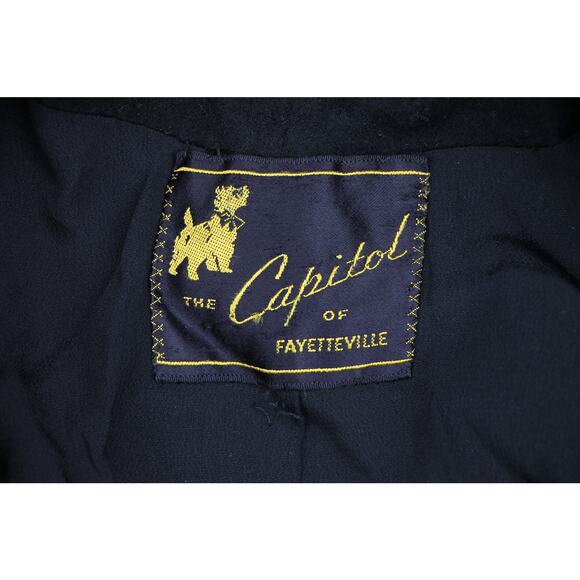 60s Vintage Dan Millstein Wool Cropped Pin Up Rockabilly Blazer Jacket Coat - Picture 8 of 10